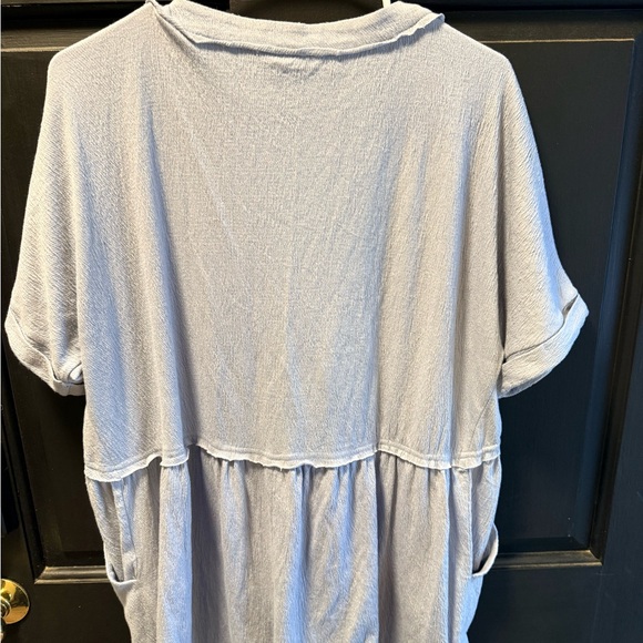 Henson Light Blue Button-Down Jumpsuit - Picture 7 of 9